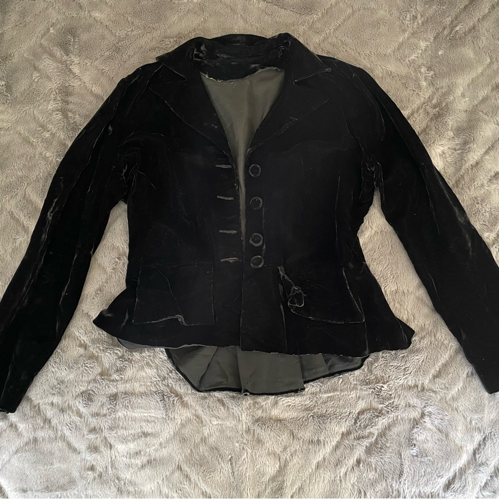 Vintage Black Velvet Jacket/Blazer